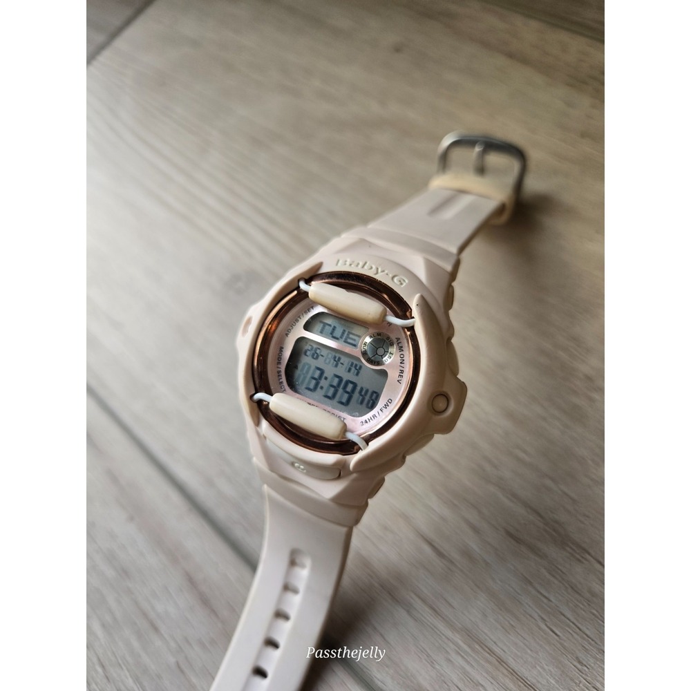 Casio Baby-G Watch Womens Digital Pink Shock Resist WR200M Alarm Chrono Resin